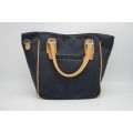 Grand sac à main en liège pour femme - Bleu foncé face 0