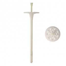 Visserie pour fixation d'isolant dans support plein