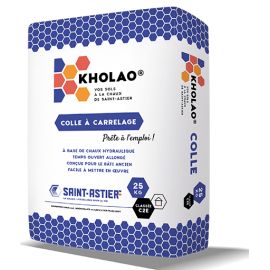 Mortier colle carrelage à la chaux KHOLAO® SAINT-ASTIER - Sac de 25kg